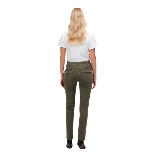 Madewell Slim Straight Utility Cargo Pants 26 Olive Green‎ Workwear Capsule - Picture 2 of 12